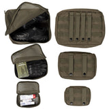 Practical mesh pockets (set of 3) OLIVE GREEN