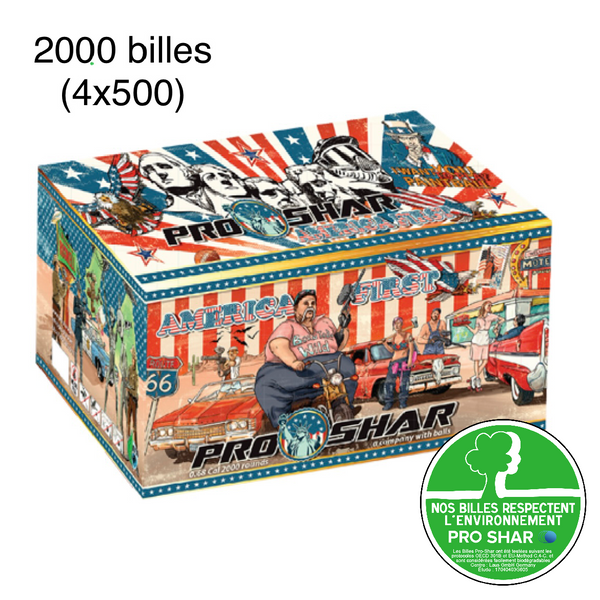 Billes Pro Shar America First (carton de 2000) .68