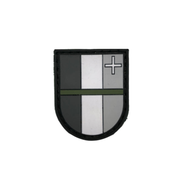 NEUCHÂTEL Kantonspflaster „Thin Green Line“ SCHWARZ