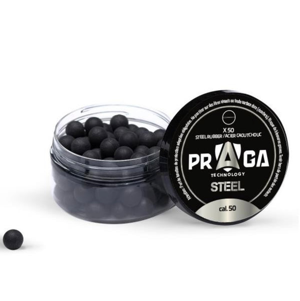 50 Billes PRAGA acier calibre 0.50 2,4gr.
