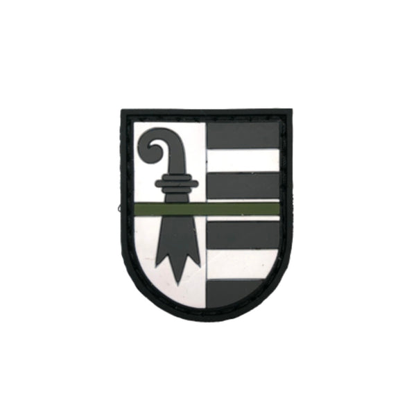 JURA-Kantonpflaster „Thin Green Line“ SCHWARZ