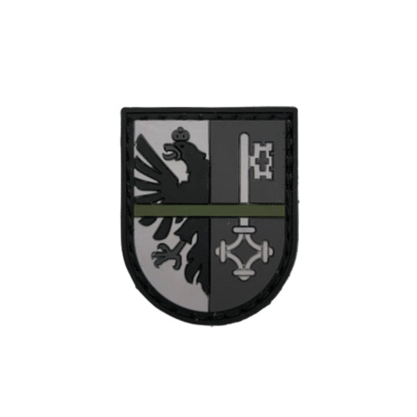 Genfer Kantonspflaster „Thin Green Line“ SCHWARZ