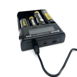 Chargeur de batterie quadruple D4S LCD Speras