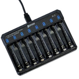 Chargeur de batterie Speras NL8 pour 8 batteries AA/AAA