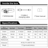 Lampe frontale Speras B8 (700 lumens)