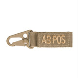 Tactical Keychain - AB Positive TAN