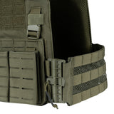 Gilet tactique porte-plaque lasercut QR VERT OLIVE