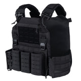 Gilet tactique porte-plaque lasercut QR NOIR