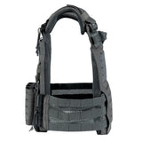 Gilet tactique porte-plaque lasercut QR GRIS