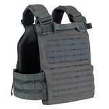 Gilet tactique porte-plaque lasercut QR GRIS