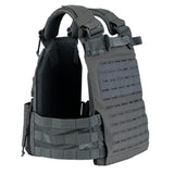 Gilet tactique porte-plaque lasercut QR GRIS