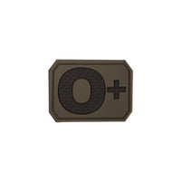 Patch blood group O+ OLIVE GREEN