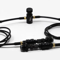 Twin Ninja Flexible Air Hoses with Quick Connect and Shutoff Valves