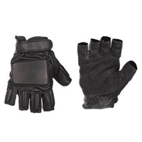 Leather mittens BLACK