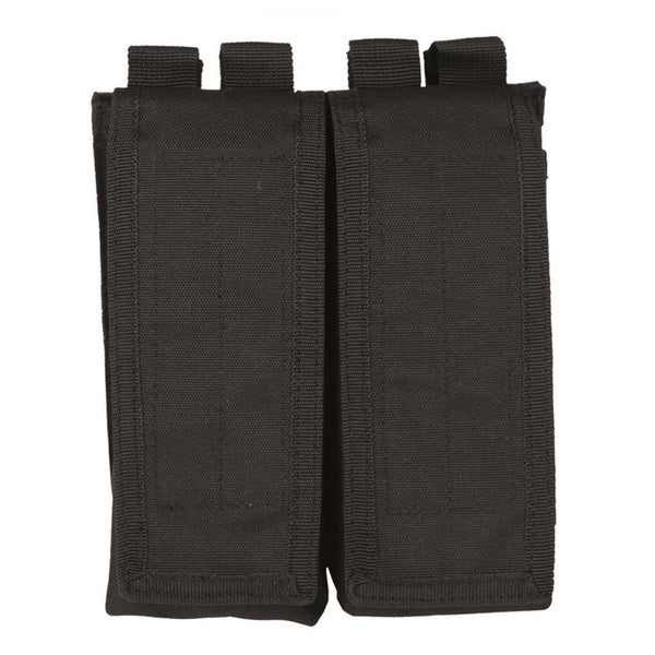 Double magazine pouch with flap BLACK