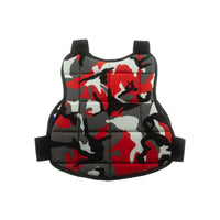 Reversible bib for children RED/BLUE CAMO