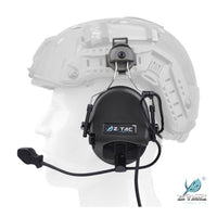 Elektronische taktische Ohrhörer SORDIN HEADSET (zur Befestigung am Helm) SCHWARZ