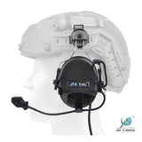 Elektronische taktische Ohrhörer SORDIN HEADSET (zur Befestigung am Helm) SCHWARZ