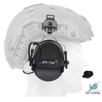 Elektronische taktische Ohrhörer SORDIN HEADSET (zur Befestigung am Helm) SCHWARZ