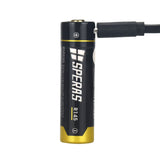 Wiederaufladbarer 14500 - 750 mAh-Akku (eingebautes Ladegerät)