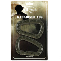 OLIVE GREEN ABS tactical carabiners (set of 2)