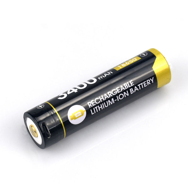 18650 - 3400 mAh rechargeable battery (integrated charger)