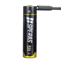 18650 - 2600 mAh rechargeable battery (integrated charger)